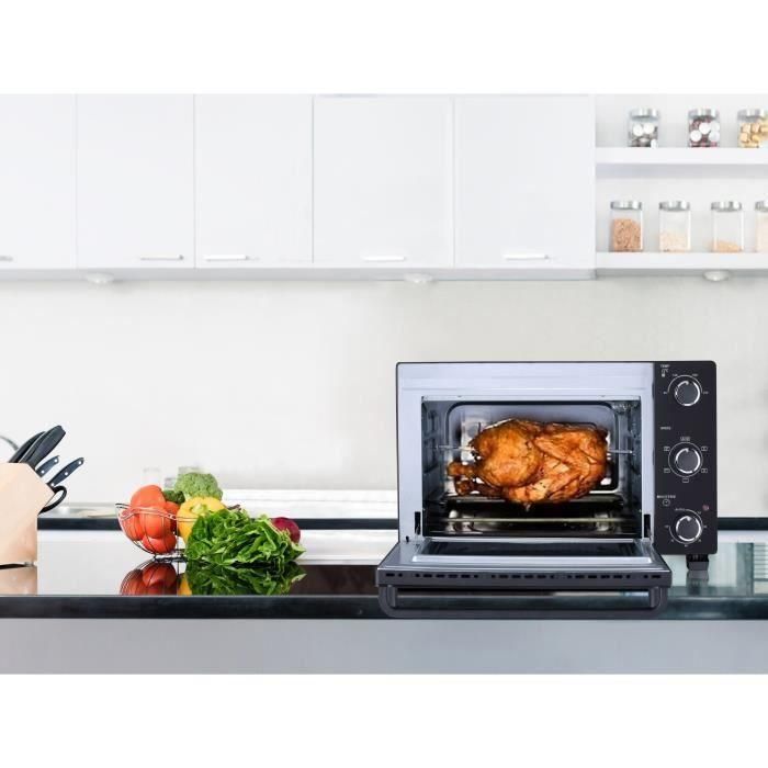 CONTINENTAL EDISON CEMF46B3 - Mini horno eléctrico 46L negro - 1800W - Asador, Circulación natural 5