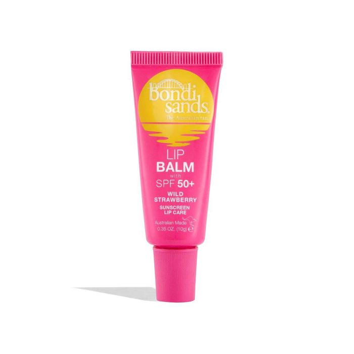 Bondi Sands Bálsamo Labial Fresa Silvestre SPF 50+. Protección Muy Alta, Hidrata y Alivia la Sequedad. Sin Sulfatos, Vegano. 10g
