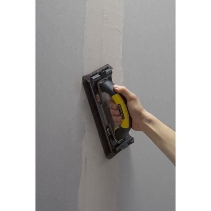 STANLEY Lijadora Manual 230x80mm de Aluminio Acanalado, Fijación Eficiente para Papel/Tela Abrasiva 1