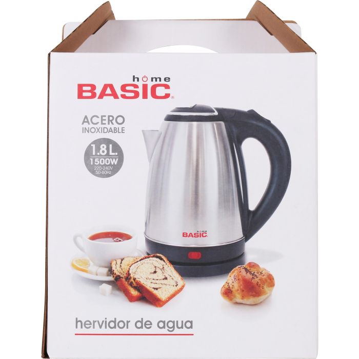 Basic Home Hervidor de Agua 1.8L 1500W - 16 x 23 x 21 cm (6 Unidades) 1