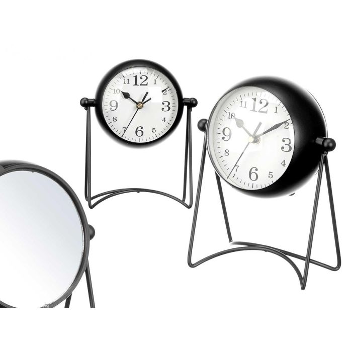Reloj Forja Esfera Ovalada Espejo Negro 20Cm Giftdecor (4 Unidades) Reloj Forja Esfera Ovalada Espejo Negro 20Cm Giftdecor (4 Unidades)