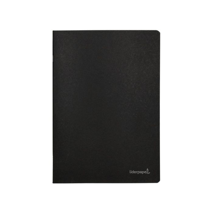 Libreta Liderpapel Tapa Negra A5 80 Hojas 60 gr-M2 Cuadro 5 mm Con Doble Margen 10 unidades 1