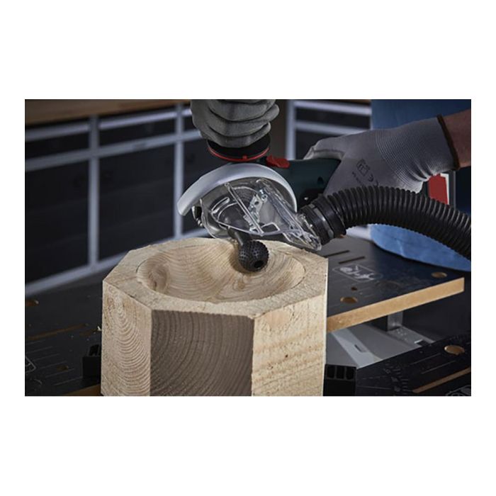 Wolfcraft Escofina de bola para amoladora angular 4386000 Ø31,5mm, para madera blanda y dura, rosca M14, compatible 115/125mm 1