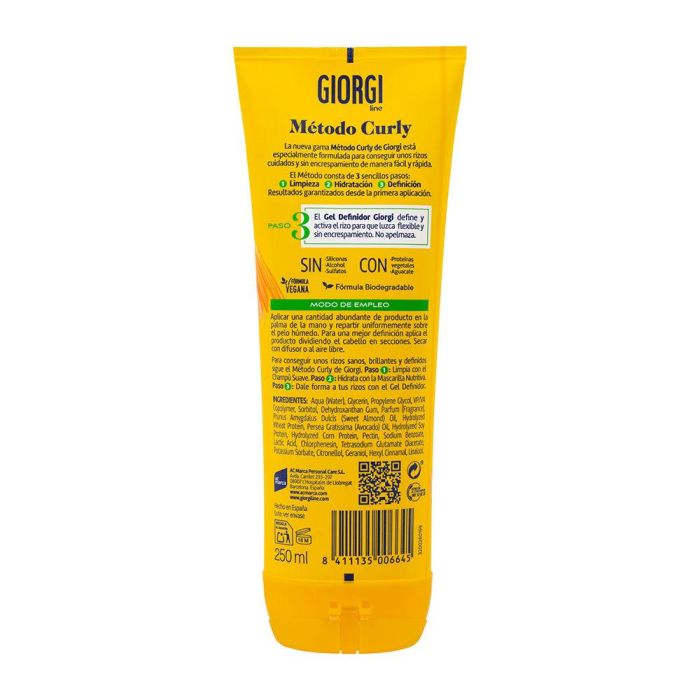 Giorgi Line METODO CURLY gel definidor para rizos, 250 ml 1
