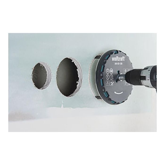 Wolfcraft Sierra de corona ajustable AH 45-130 5978000, Ø45-130mm, corte 30mm, vástago 25mm 1