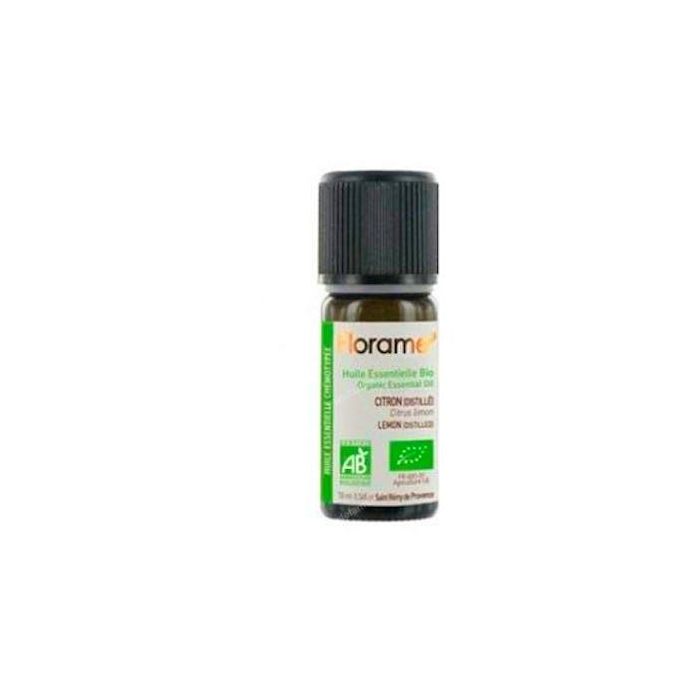 FLORAME Aceite Esencial de Limón Destilado Bio 10 ml - Puro y Ecológico para Aromaterapia y Bienestar