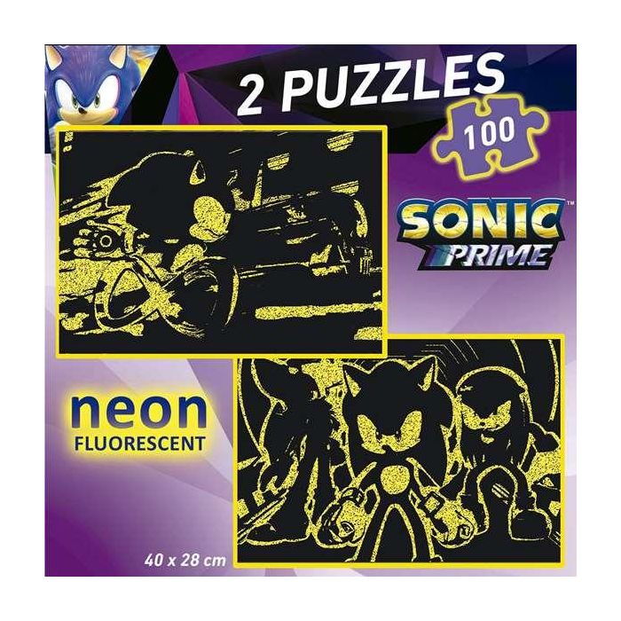Educa Puzzle 2x100 piezas Sonic Neon 6