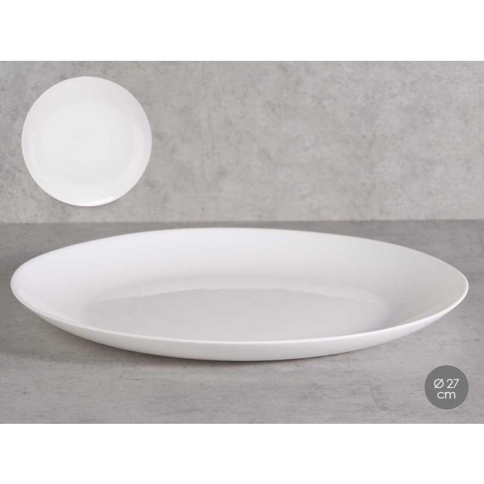 Plato Llano Redondo Opal Blanco 27 cm Vivalto (24 Unidades) Plato Llano Redondo Opal Blanco 27 cm Vivalto (24 Unidades)
