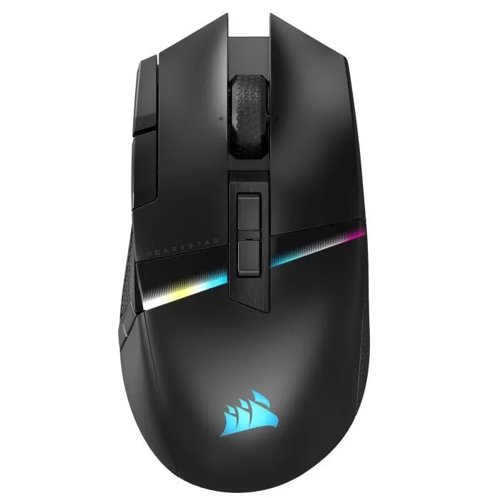 Corsair Ratón Gaming DARKSTAR RGB Wireless Inalámbrico 15 Botones Programables Sensor Óptico Negro CH-931A011-EU
