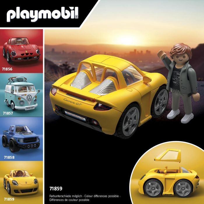 PLAYMOBIL 71859 Porsche Carrera GT - Superdeportivo de juguete para niños, con figura y techo extraíble. 2