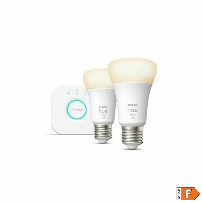 Philips Hue Kit de inicio bombilla LED inteligente White 9.5W E27 Paquete de 2 3 Philips Hue Kit de inicio bombilla LED inteligente White 9.5W E27 Paquete de 2 3