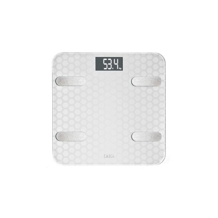 Báscula Digital de Baño LAICA Blanco Plateado 6 Báscula Digital de Baño LAICA Blanco Plateado 6