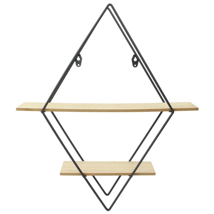 Home Deco Factory Estante Rombo Madera y Metal 40x10x46 cm 2 Home Deco Factory Estante Rombo Madera y Metal 40x10x46 cm 2