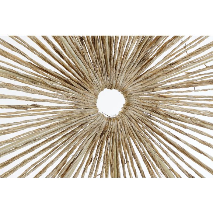 DKD Home Decor Decoracion Pared Balines Natural 60x60x0.5 cm 2 Unidades Yute Metal 2