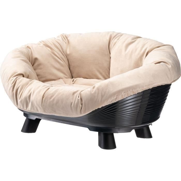 Cesta - FERPLAST - SOFÁ TRONO 4 - Con cojín - Negro Cesta - FERPLAST - SOFÁ TRONO 4 - Con cojín - Negro