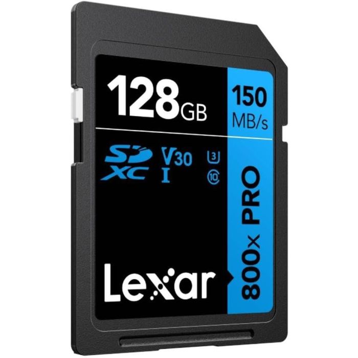 Lexar LSD0800P128G-BNNNG Tarjeta SDXC Profesional 800X 128GB UHS-I C10 V30 U3 Lectura 150MB/s Escritura 45MB/s