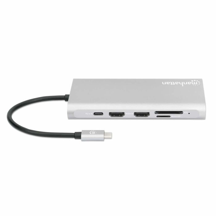 MANHATTAN 12-in1 Dockingstation 3xHDMI 4xUSB USB-C DP RJ45 8