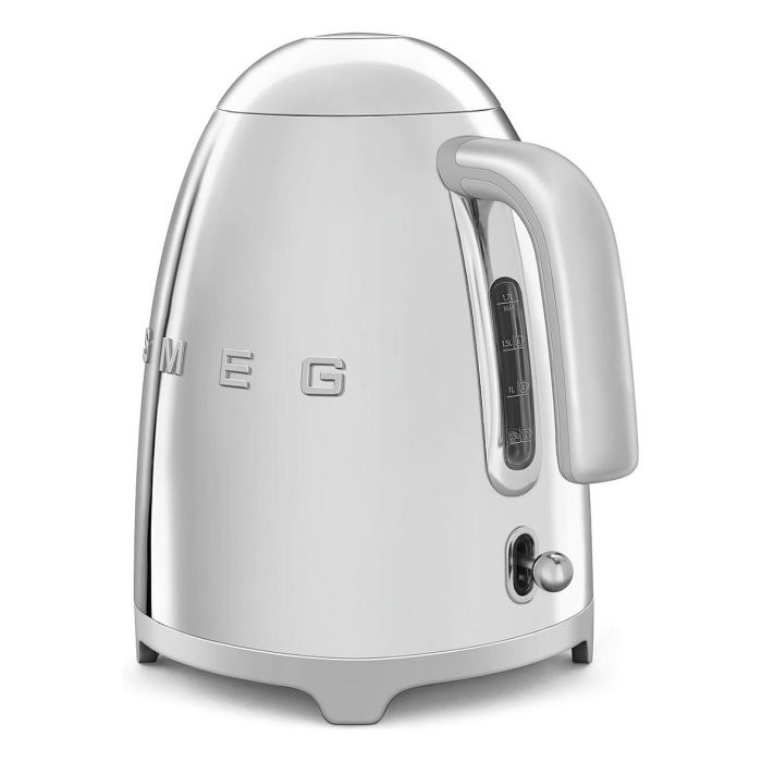 SMEG KLF03SSEU Hervidor de agua de acero inoxidable, 1.7L, 2400W, con filtro antical, apagado automático y base giratoria 360°