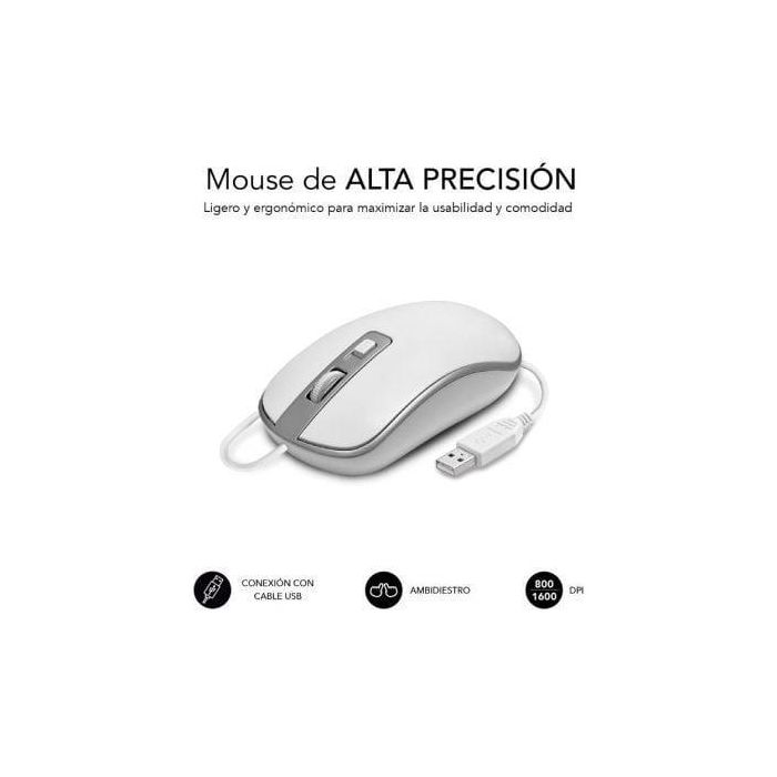 Subblim Combo Wired Ergo Mouse+Keyboard Silent Flat Hq Silver SUBKBC-CEKE60 1 Subblim Combo Wired Ergo Mouse+Keyboard Silent Flat Hq Silver SUBKBC-CEKE60 1