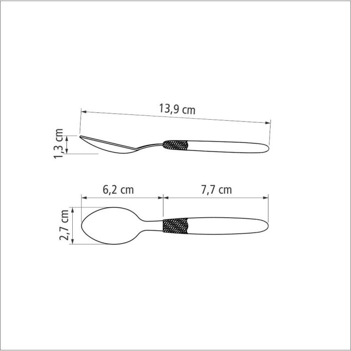 Cubertería Tramontina Ipanema Negro Acero Inoxidable 25 Piezas 8