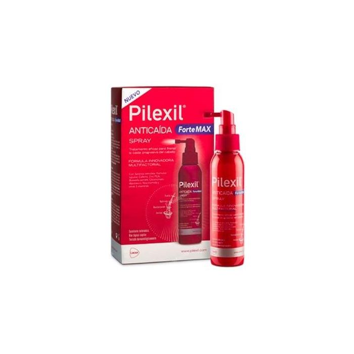 Pilexil FORTE MAX Spray anticaída 120 ml Tratamiento para la Caída del Cabello Severa y Abundante