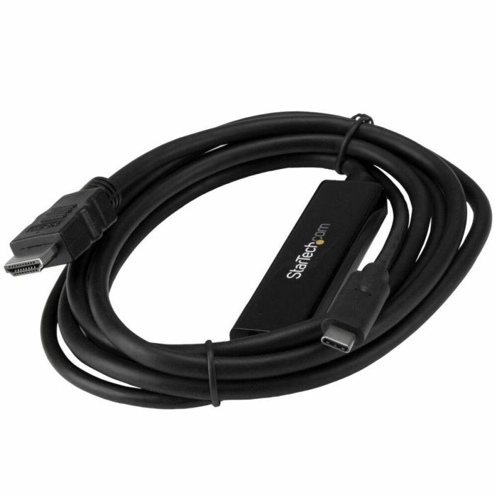 Cable USB-C a HDMI Startech CDP2HDMM2MB Negro 2 m 4K Ultra HD 3 Cable USB-C a HDMI Startech CDP2HDMM2MB Negro 2 m 4K Ultra HD 3