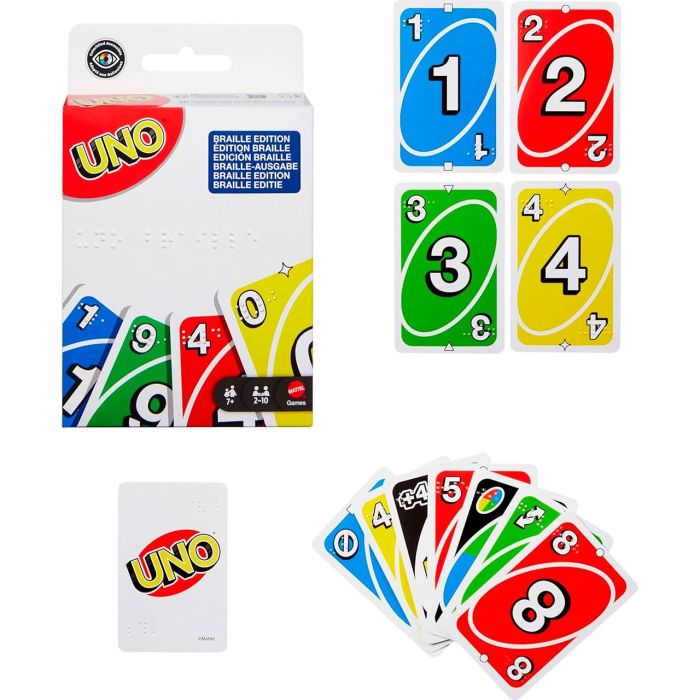 Mattel Games Juego Uno Braille JMK87 1