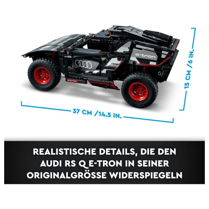 LEGO 42160 Audi RS Q e-tron Coche de Rally Teledirigido Modelo Todoterreno Dakar