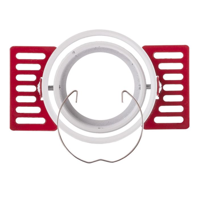 Aro Foco Downlight Circular Aluminio Blanco Basculante Integración Yeso Ø75mm 3 Aro Foco Downlight Circular Aluminio Blanco Basculante Integración Yeso Ø75mm 3