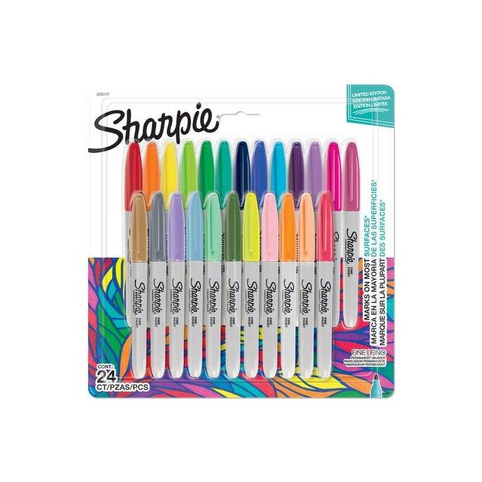 Rotulador Permanente Sharpie Fine Surtido Seasonal Blister De 24 (Set de 6)