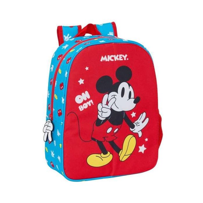 Mochila Escolar Mickey Mouse Clubhouse Fantastic Azul Rojo 26 x 34 x 11 cm 2