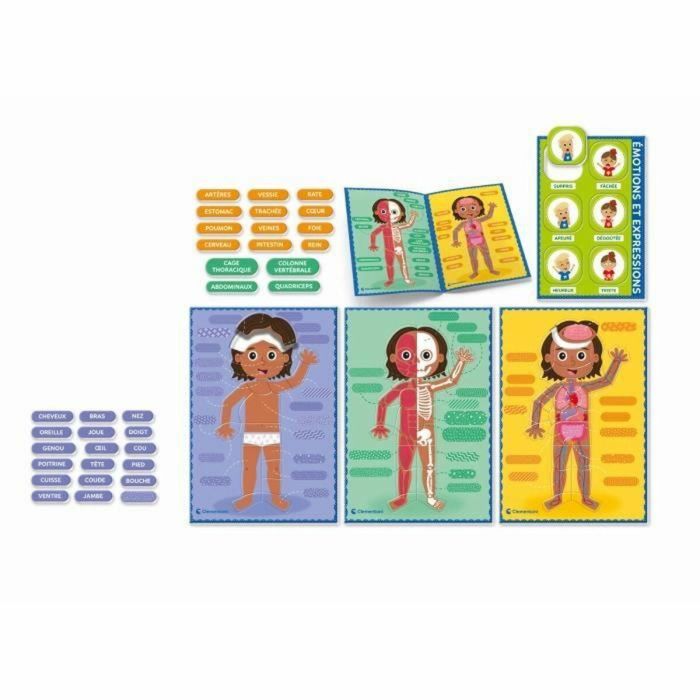 Montessori - Clementoni - El Cuerpo Humano - Juego educativo para aprender cómo está hecho el cuerpo por dentro y por fuera - D 2