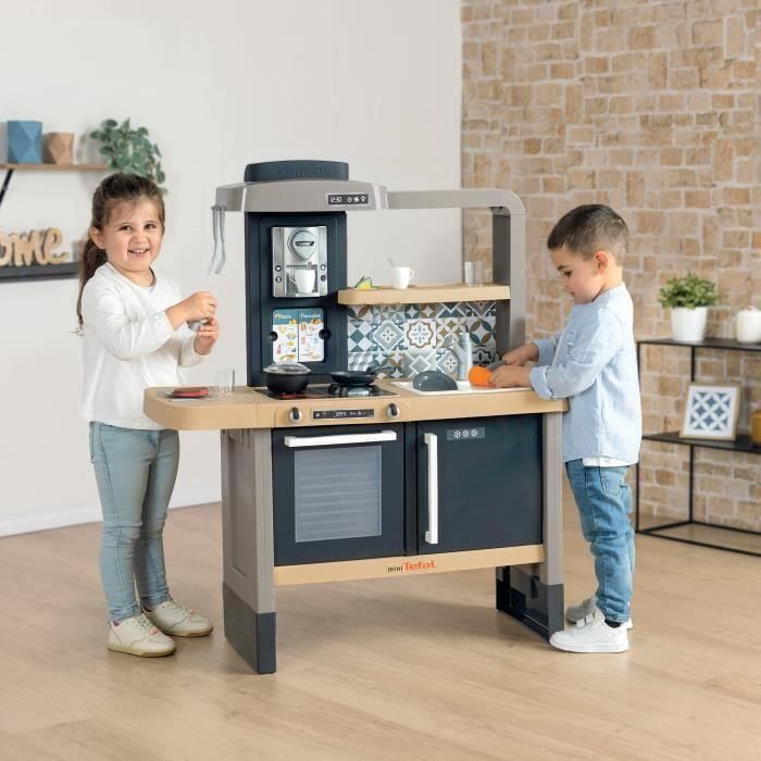 Smoby SMOB312308 Cocina Escalable Tefal para Niños 3+ años con Zócalos Extraíbles y 31 Accesorios 2