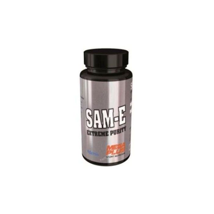 MEGA PLUS SAM-e (S-Adenosil-metionina) 60 Cápsulas Extreme Purity. Apoyo para el Ánimo, Hígado y Articulaciones con Ácido Fólico y B12