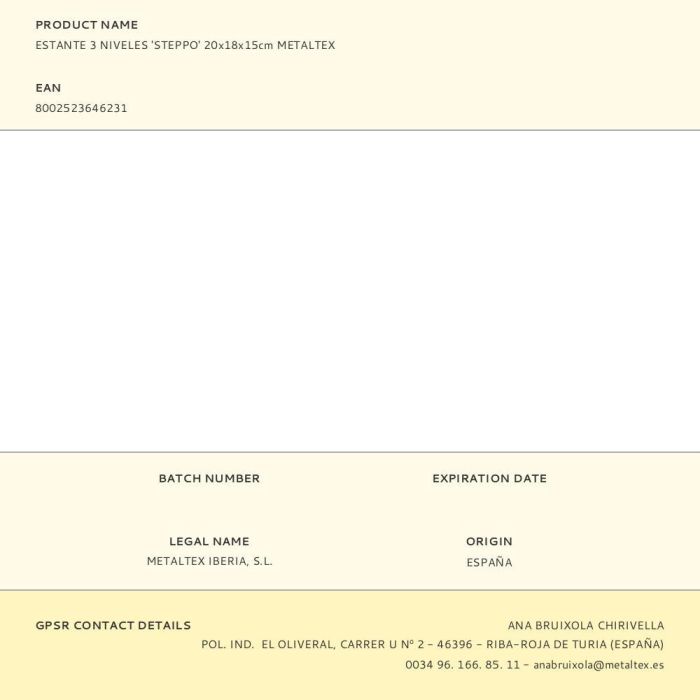 Metaltex Estante 3 niveles Steppo 20x18x15cm, recubrimiento polytherm metallic 4 Metaltex Estante 3 niveles Steppo 20x18x15cm, recubrimiento polytherm metallic 4