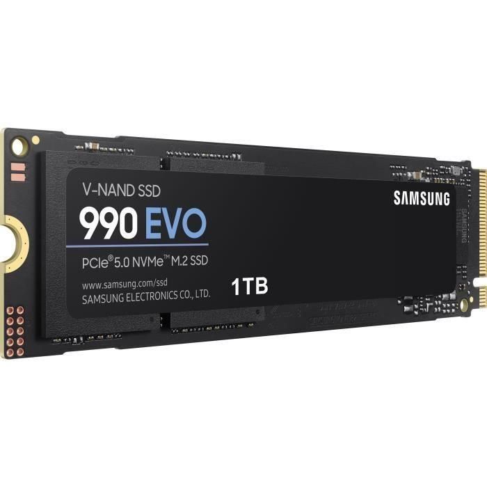 Samsung MZ-V9E1T0BW SSD NVMe M.2 990 EVO 1TB PCIe 4.0/5.0 hasta 5000 MB/s para Gaming, PC, Profesional - Eficiencia Energética Optimizada 1 Samsung MZ-V9E1T0BW SSD NVMe M.2 990 EVO 1TB PCIe 4.0/5.0 hasta 5000 MB/s para Gaming, PC, Profesional - Eficiencia Energética Optimizada 1