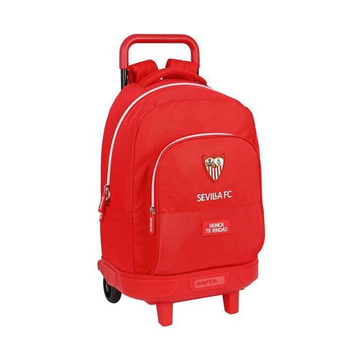 Mochila Escolar con Ruedas Sevilla Fútbol Club Rojo (33 x 45 x 22 cm)