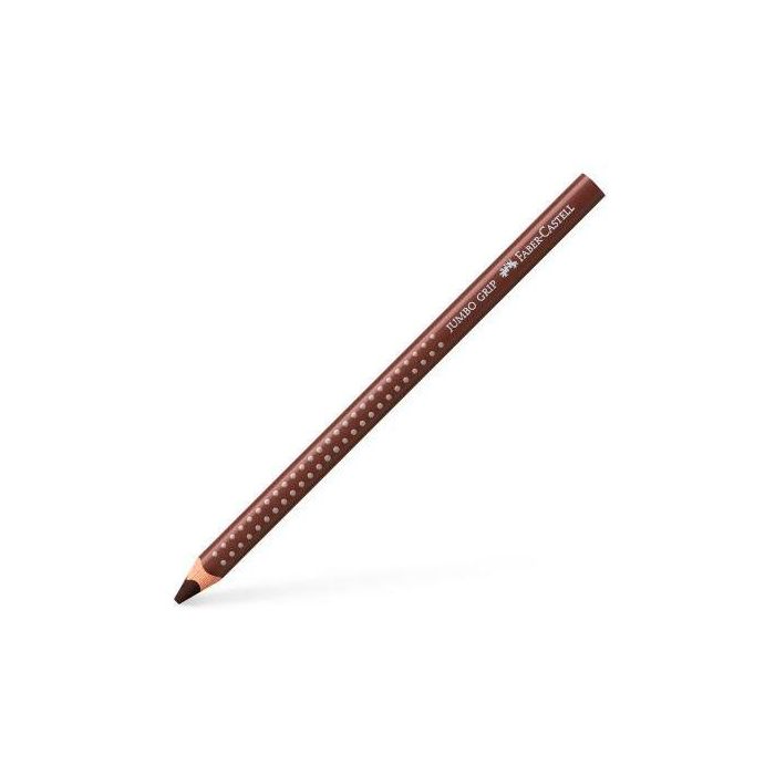 Faber Castell Lápices De Colores Jumbo Grip Soluble Agua Marrón Van-Dyck (12 Unidades) Forma Triangular Ergonómica Resistencia Rotura (12 Unidades)