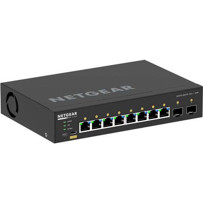 NETGEAR GSM4210PX-100EUS Switch Gigabit Ethernet Gestionado PoE+ 220W 8 Puertos 8