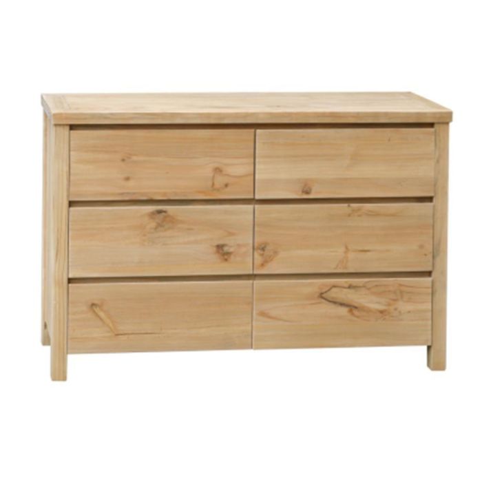 DKD Home Decor Cómoda Alpino de Pino Natural 40 x 80 x 120 cm