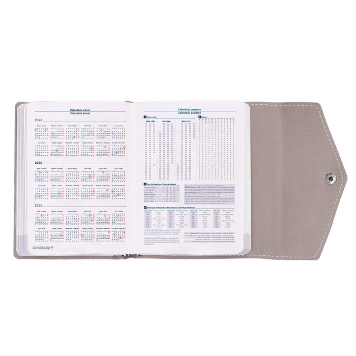 Agenda Encuadernada Liderpapel Psara A5 2025 Dia Pagina Color Gris Piedra Papel 70 gr 6