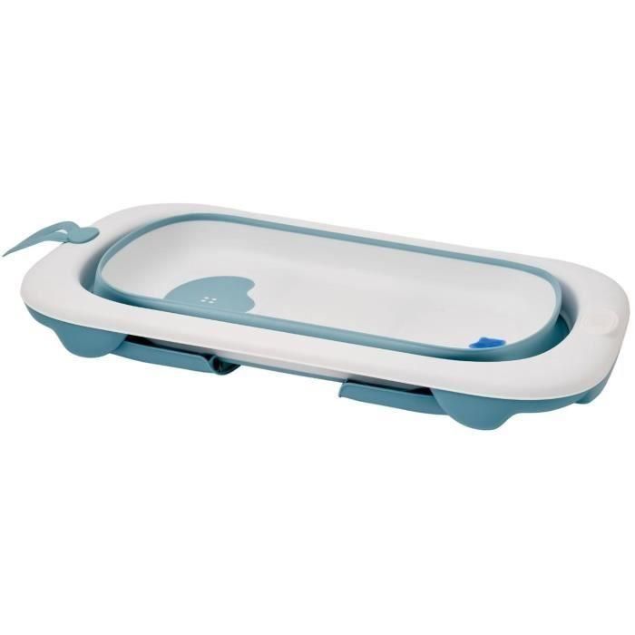 Thermobaby THE3023191486603 Bañera Plegable Balnéa Compacta con Tapón de Drenaje Azul para Bebés hasta 18 Meses 3