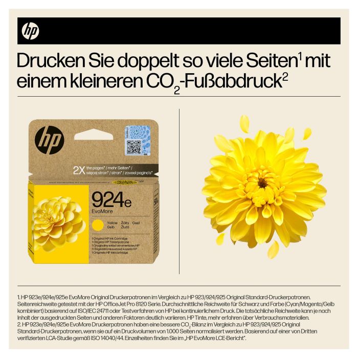 HP 924e Cartucho de Tinta Original EvoMore Amarillo Alto Rendimiento (XL) para HP 5 HP 924e Cartucho de Tinta Original EvoMore Amarillo Alto Rendimiento (XL) para HP 5