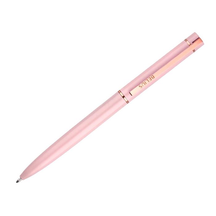 Boligrafo Belius Rose Aluminio Color Rosa-Oro Rosa Tinta Azul Caja De Diseño 5