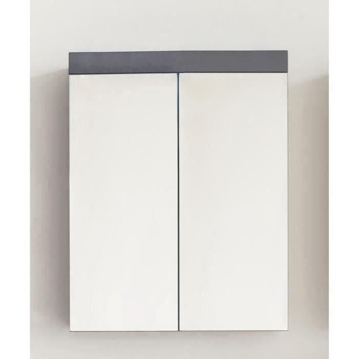Mueble de baño - TRENDTEAM - Amanda - 2 puertas espejo - Gris - 60x17x77cm 3 Mueble de baño - TRENDTEAM - Amanda - 2 puertas espejo - Gris - 60x17x77cm 3