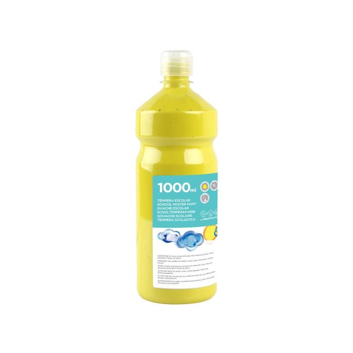 Tempera Liquida Liderpapel Escolar 1000 mL Amarillo Limon 1