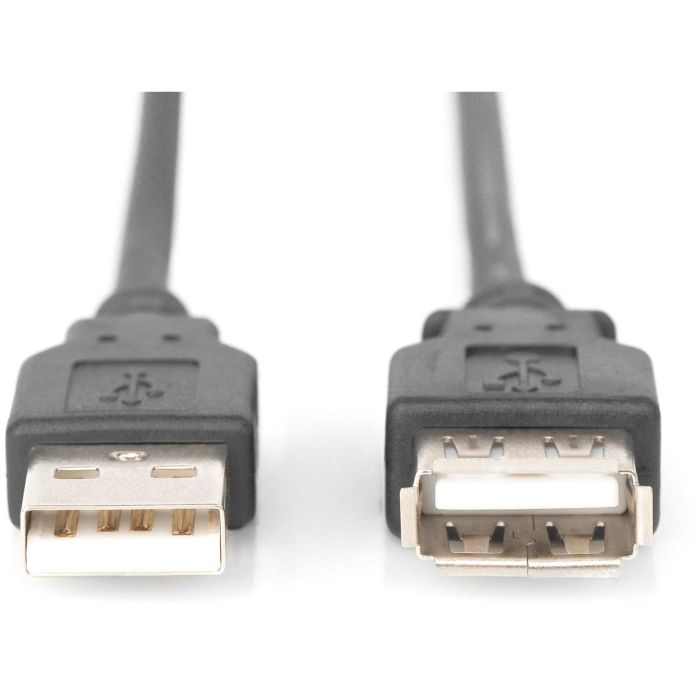 DIGITUS USB 2.0 Verlängerungskabel Typ A -A St/Bu 1.8m schw 1