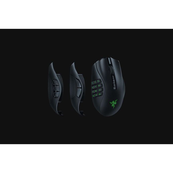Razer Naga V2 Pro - Ratón Gaming Inalámbrico con 3 Placas Laterales Intercambiables, hasta 12 Botones Programables, Negro 1