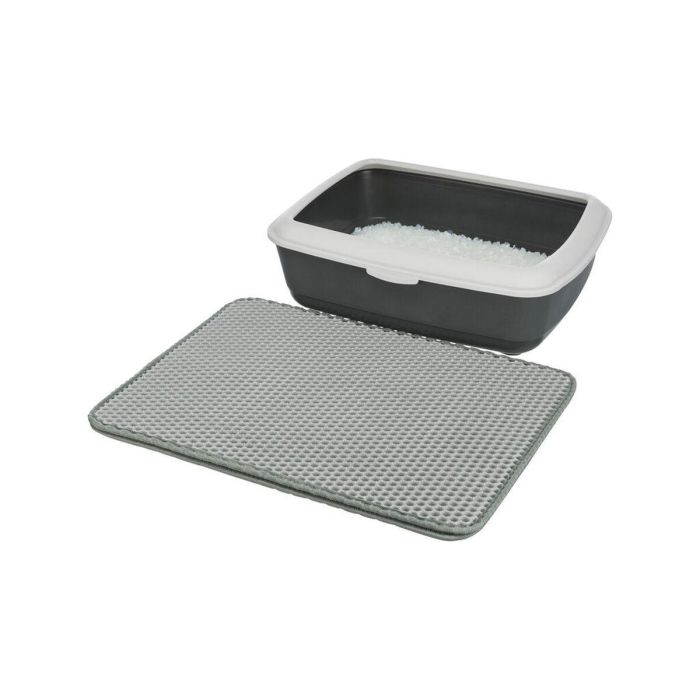 Alfombra para Arenero de Gatos Trixie Gris Goma Eva 40 × 55 cm 2