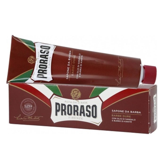 Proraso Barba dura rojo jabon de afeitar sandalo y karite 150 ml